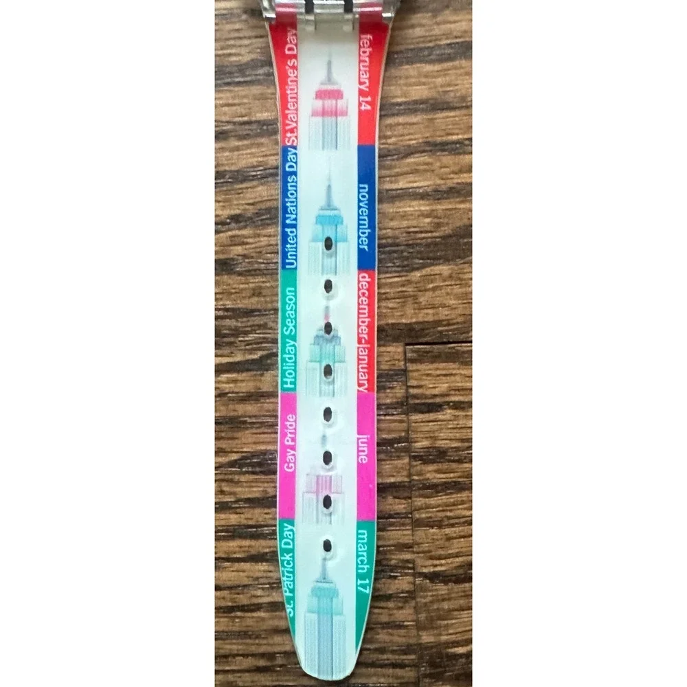Swatch Gent GK309 Watch Empire State Building Lighting Schedule New York Vintage